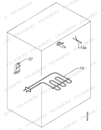 Взрыв-схема плиты (духовки) Zanussi ZC562G - Схема узла Electrical equipment 268